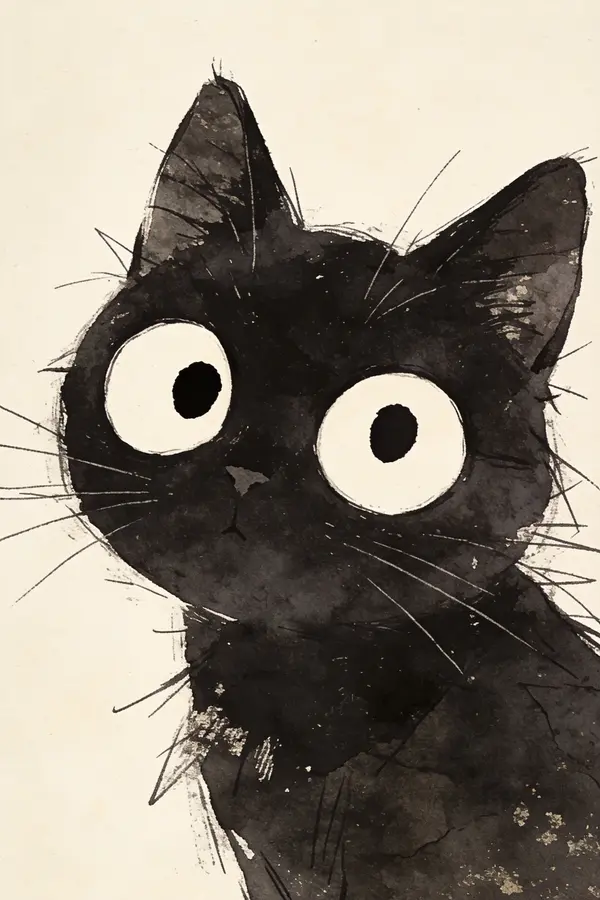 Silly Black Cat